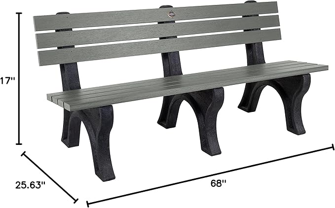 Sequoia Professional Aurora Park Bench, 6 ft, Coastal Teak