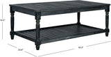Safavieh Outdoor Collection Oakley Dark Slate Grey Coffee Table - Photo 2