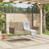 Swing Bench Beige PE Rattan Powder-Coated Steel Medium Outdoor Furniture for Garden Patio Relaxation Spacious Seating - Photo 3