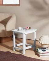 YEFU Outdoor Side Table for Patio: 16" HIPS Weather - Resistant Adirondack Tables - Waterproof Small Square End Tables - Photo 2