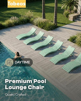 Pre-Assembled Folding in-Pool Lounge Chair, HDPE Outdoor Chaise Lounge with Cup Holder, Pool Lounge Chair for Poolside - Photo 9