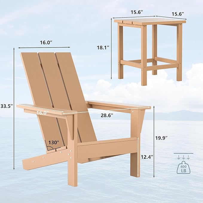 12 Pieces Adirondack Chair Set Outdoor Adirondack Chair Plastic HDPE All-Weather Adirondack Chairs Outdoor Fire Pit - Photo 3