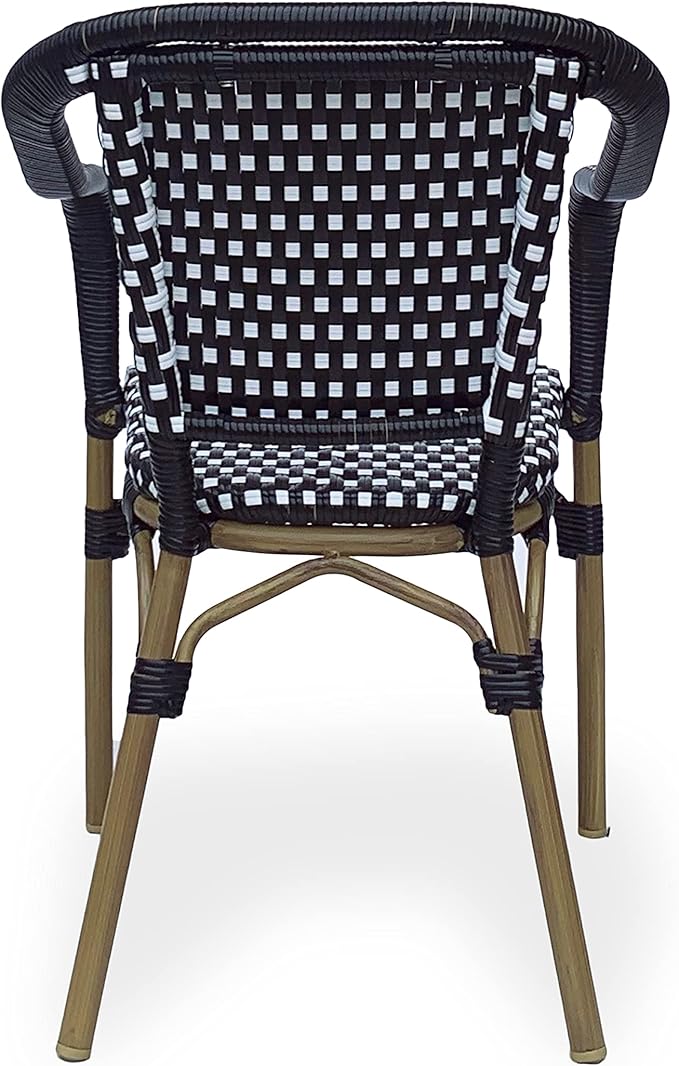 Christopher Knight Home Cecil Bistro Chairs, Black + White + Wood Print - Photo 6