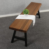 MBQQ 55 inch Outdoor Soild Wood Bench, Patio Picnic Bench - Photo 5