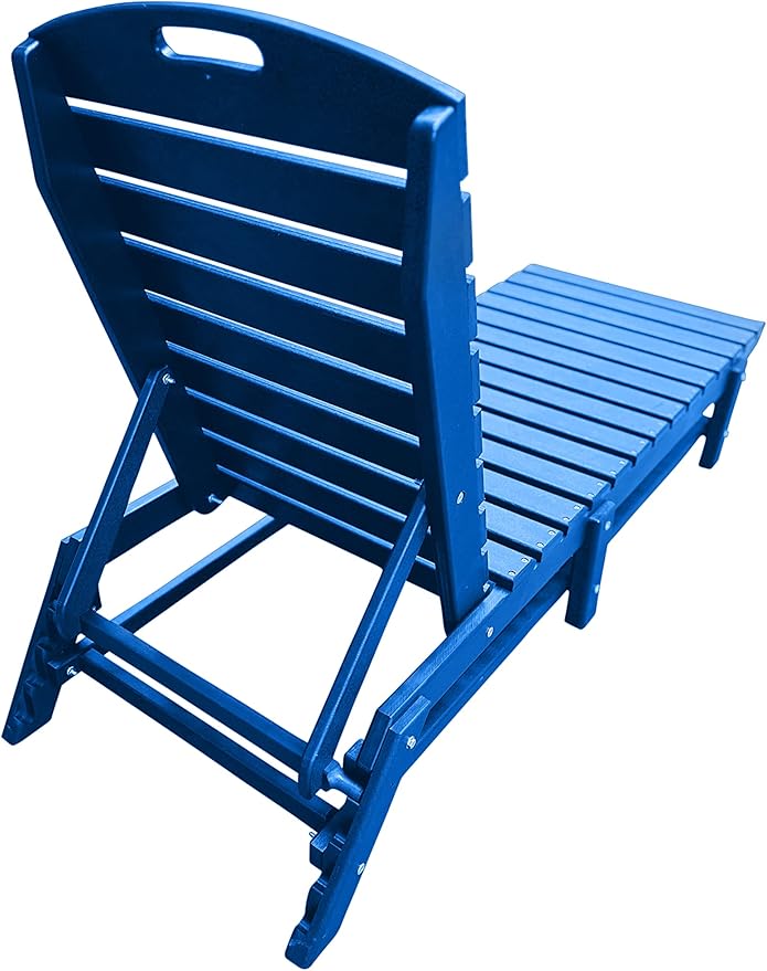 Phat Tommy Outdoor Pool Chaise Lounge, Heavy-Duty Beach Lounger - Folding, HDPE - Photo 5