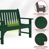 Costaelm Garden Bench, Farmhouse Park Front Porch for Entryway Bench Outdoor Seating Low Bench Patio Bench - Photo 4