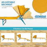 Northroad 2 Pack Beach Lounge Chair with Canopy Shade, Adjustable 4 Position Foldable Tanning Chair - Photo 4