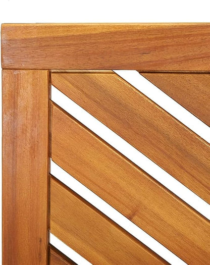 Garden Bench Wood 109 cm Wooden Bench Garden Weatherproof Outdoor Bench Balcony Bench Wood Park Bench Balcony Furniture Wood Solid Wood Acacia