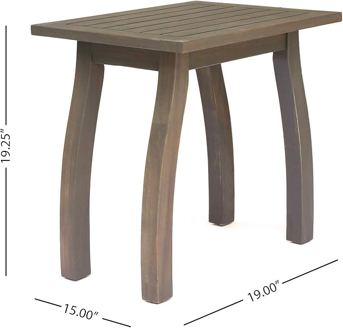 Great Deal Furniture GDFStudio Outdoor Acacia Wood Chaise 2 Piece Lounge
