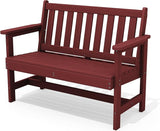 SERWALL Outdoor Bench, HDPE Outdoor Benches Weatherproof, 2-Person Garden Bench with 660 lbs Weight Capacity - Photo 1