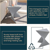 LeisureMod Modern Grey Accent Side Table - Stylish Side Vanity Table for Bedroom & Living Room - Photo 5