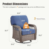 Wicker Swivel Rocker Patio Chairs - Photo 2