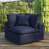 Modway Commix Overstuffed Outdoor Patio Corner Chair in Navy - Photo 2