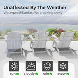 Folding Adirondack Chair Wood Texture 4 Pack, HDPE All-Weather Fire Pit Chairs - Photo 4