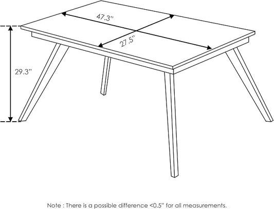 Furinno REDANG Outdoor 4-Leg Rectangular Smart Top Table, Cement