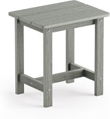 LUE BONA Outdoor Side Table, HDPS Small Outdoor Table, Rectangle Adirondack Side Table, Outside Table for Patio, Porch - Photo 1