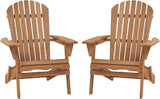 Premium Hemlock Wood Folding Adirondack Chairs (Set of 2) – Pre-Assembled Backrest, Water-Based Finish - Photo 6