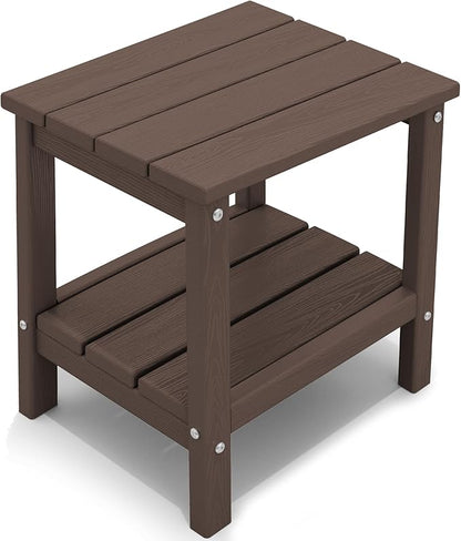 KINGYES Double Side Table, Adirondack End Table- Coffee