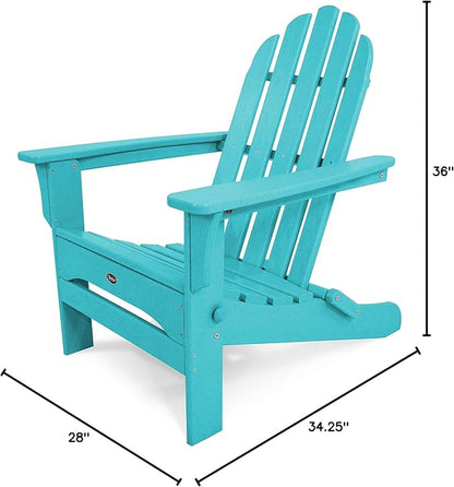 Trex Outdoor Furniture TXA53AR Cape Cod Folding Adirondack Chair, Aruba
