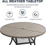 VICLLAX 40.6" Round Patio Dining Table for 4 - Photo 9
