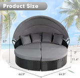 SUNCROWN Outdoor Patio Round Daybed with Retractable Canopy - Photo 2