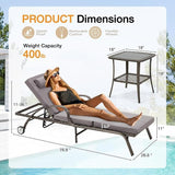 HOMREST Pool Lounge Chairs Set of 3 - Photo 2