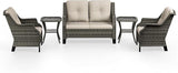 5 Piece Patio Furniture Set, 2-Seater Loveseat, 2 Chairs and 2 Side Tables - Photo 9