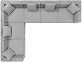 Modway EEI-4385-GRY Saybrook Patio Upholstered 6-Piece Sectional Sofa in Gray - Photo 3