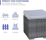 Patiorama 2 Pieces Assembled Outdoor Patio Ottoman - Photo 7
