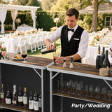VINGLI 39" Portable Bar Table, Mobile Bar Table for Events, Party, Camping, Picnic, Tradeshow - Photo 2