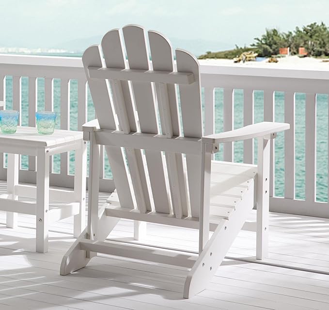 Adirondack Chairs Weather Resistant, Patio Firepit Chair, Sturdy Outside Chairs, Lawn Chairs, Easy Assembly 350lb, for Outdoor Patio Yard