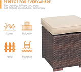 Patiorama 2 Pieces Assembled Outdoor Patio Ottoman - Photo 7