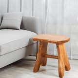 Natural Shape Solid Wood Tree Stump Stool 15"x12"x15" Cedar Root End Table Rustic Plant Stand Live Edge Coffee Table - Photo 5
