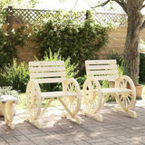Outdoor Chairs Set of 2 Solid Fir Wood 22.8 x 22.8 x 30.9 in Brown Oiled Finish 485 lbf Capacity Garden Patio Furniture - Photo 3