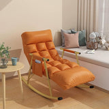Bedroom rocking chair with cushion, Modern Comfortable Sofa Lounger, outdoor garden lounge chair with armrests - Photo 1