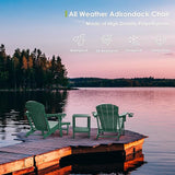 GREENVINES Adirondack-Chairs-with-Ottoman | Set of 4 | Folding | Retractable-Footrest | HDPE Plastic - Photo 5