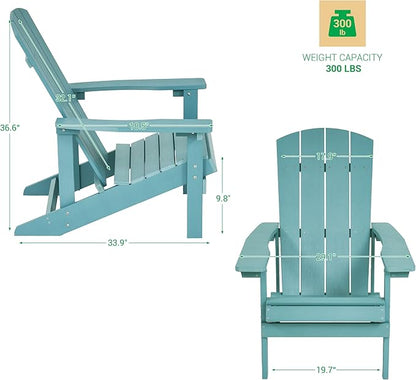 Adirondack Chairs, Plastic Adirondack Chair, All-Weather Resistant Adirondack Chairs, Widely Used in Outdoor, Fire Pit, Deck, Outside, Garden