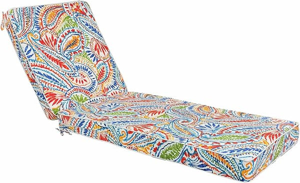 JMGBird Outdoor Chaise Lounge Cushion 70x22x4.5 - Waterproof Patio Pool Chair Pad with Straps - Photo 1