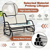 DORTALA 48'' Outdoor Patio Swing Glider Bench Chair, Cozy Patio Bench for 2 People - Photo 4