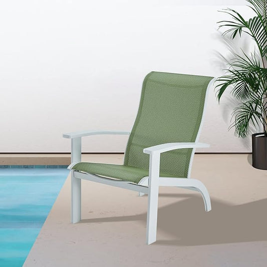 VICLLAX Outdoor Adirondack Chair, Patio Chair for Lawn Garden, All Weather Outdoor Lounge Chair, Green