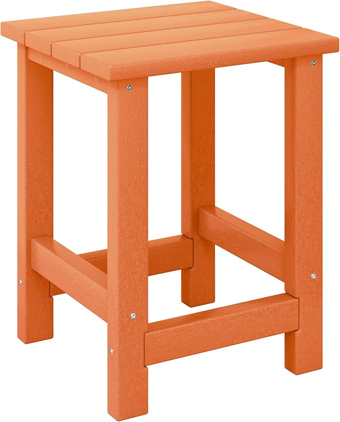 Costaelm Kids Outdoor Side Table, Small Patio HDPE Adirondack Square Table, Porch End Table for Outside Pool Garden - Photo 1