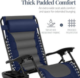 Best Choice Products Oversized Padded Zero Gravity Chair, Folding Outdoor Patio Recliner - Photo 5