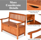 Tangkula Outdoor Wood Storage Bench Deck Box - Photo 7