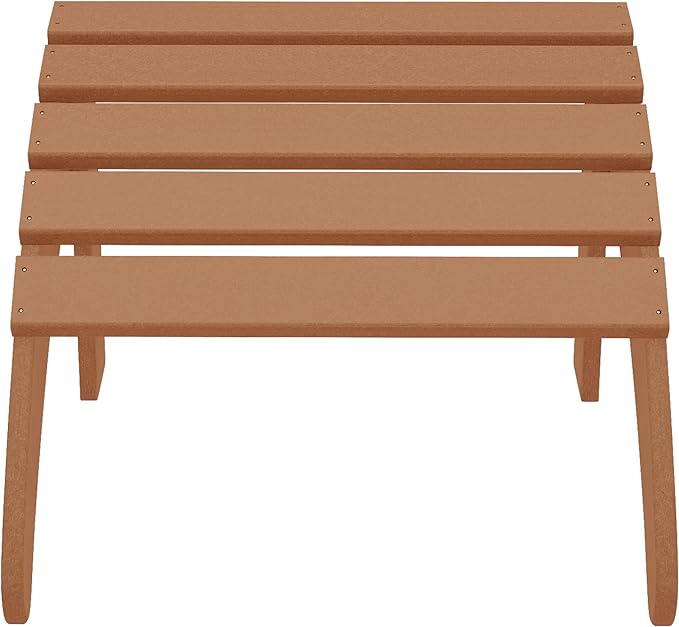 WestinTrends Outdoor Patio Adirondack Ottoman Foot Rest, All Weather Poly Lumber Foot Stool for Adirondack Chair, Widely Used for Outside Porch Pool Lawn Backyard, Sand