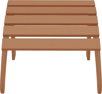WestinTrends Outdoor Patio Adirondack Ottoman Foot Rest, All Weather Poly Lumber Foot Stool for Adirondack Chair, Widely Used for Outside Porch Pool Lawn Backyard, Sand