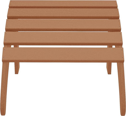 WestinTrends Outdoor Patio Adirondack Ottoman Foot Rest, All Weather Poly Lumber Foot Stool for Adirondack Chair, Widely Used for Outside Porch Pool Lawn Backyard, Sand