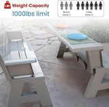 Convert-a-Bench Gen 1 2-in-1 Outdoor Convertible Bench to Picnic Table - Photo 6