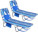 SUNNYFEEL Beach Lounge Chair, Backpack Reclining Beach Chairs Lay Flat, Sun Face Down Tanning Chair - Photo 1