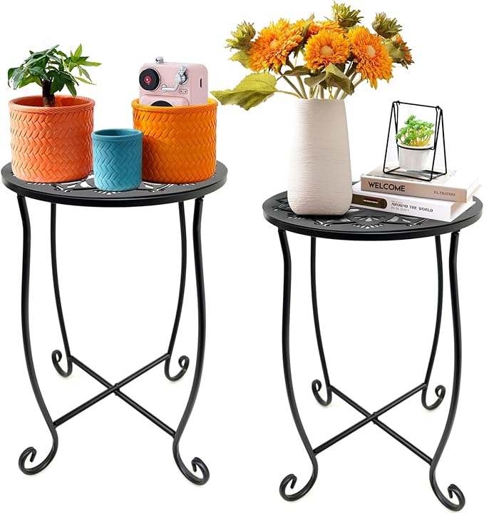 Fashion&cool Outdoor Side Tables, 2 Pack Patio Side Table - Photo 1