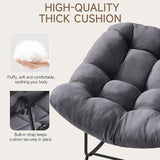 ONBRILL Papasan Rocking Chair with Cushion, Oversized Patio Lounge Rocker, Egg Chair Outdoor Indoor, for Living Room - Photo 6